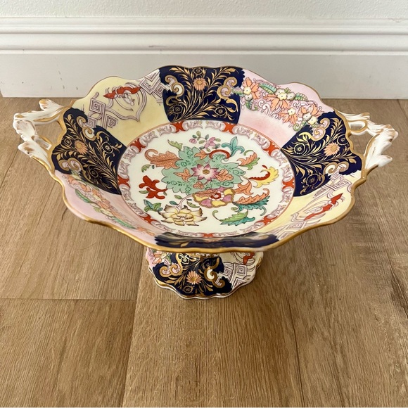 Antique Other - RARE Antique J Allsup 16 St Paul's Church Yard‎ London Imari Footed Dish Plater